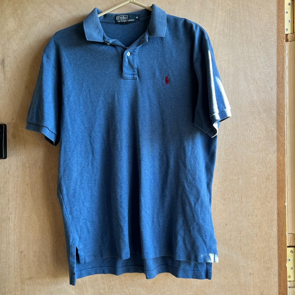 Blue polo shirt